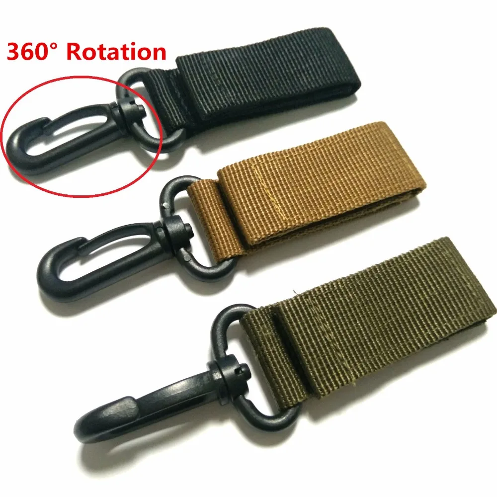 Outdoor Tactics nylon Ribbon Buckle Hanging Military Fans Multi - function Key Chain Hook Tactical Accessories Belt Fast Hanging