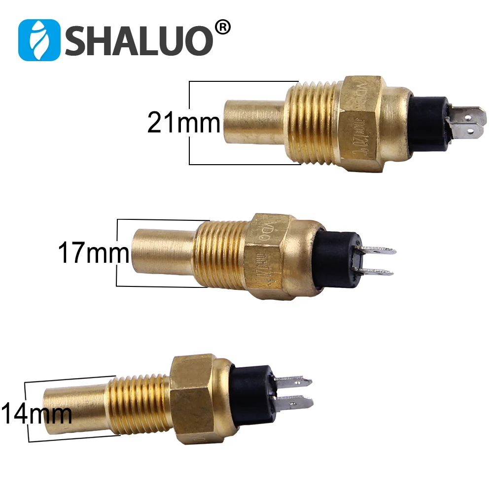 14MM 17MM 21MM Universal Diesel Engine VDO Water Temperature Sensor Generator Parts 1/2NPT 3/8NPT 1/4NPT 120C Alarm