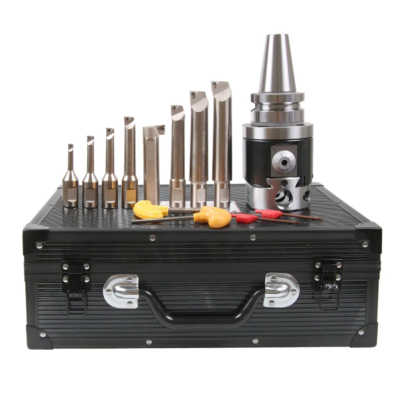 quality Precision BT50  NBH2084 8-280mm Boring Head System  Holder +8pcs 20mm Boring Bar Boring rang 8-280mm Boring Tool Set