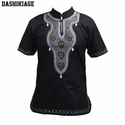 Dashikiage Embroidery Pan-African Holiday Kwanzaa Fashion Basic Tee Shirts Cool Outfit High Quality Causal Dropship T-shirt