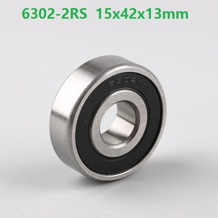 

50pcs/lot 6302RS 6302-2RS 6302 RS 2RS Deep Groove rolling bearings 15*42*13mm Deep Groove Ball bearing 15x42x13mm