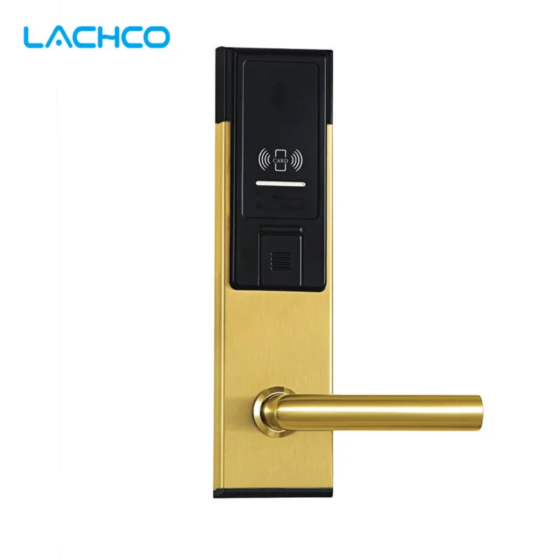 

LACHCO Electronic RFID Card Door Lock with Key For Office Apartment Hotel Home Latch with Deadbolt L16021SG