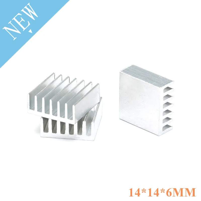 Disipador de calor de aluminio para Chip electrónico, Enfriador de ordenador de 10 piezas, almohadillas de refrigeración, 14x14x6mm