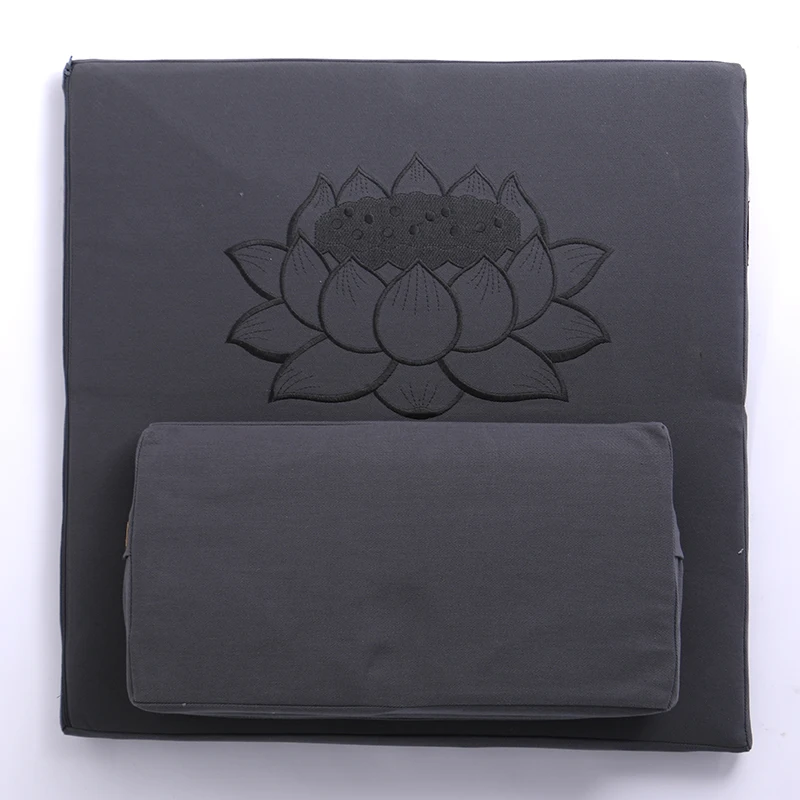 Deluxe Zafu & Zabuton 2 Piece Set - Yoga/Meditation Cushions Square 60/70/80cm Japanese Zafu Floor Cushion Lotus Meditation