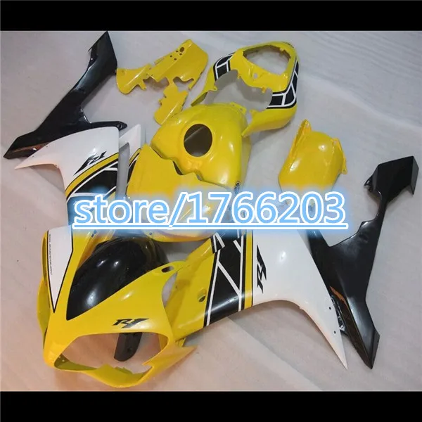 

100% new For 2007 2008 YZF R1 07-08 YZF-R1 2007-2008 YZFR1 R1 07 08 Yellow gloss black Fairing kit Ning