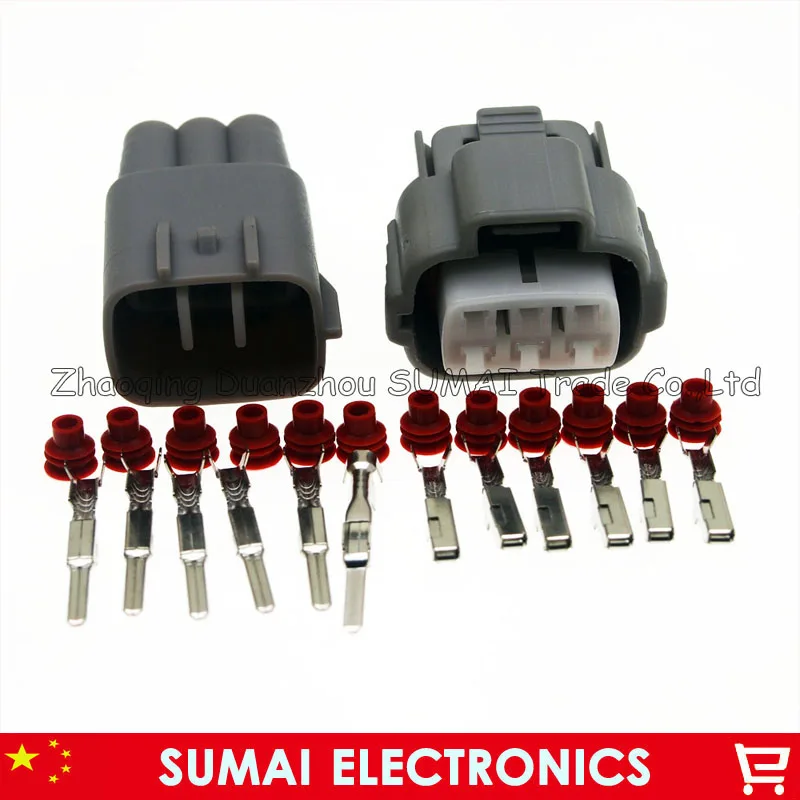 6 Pin male female 11663 11194 auto head lamp/headlights connector,6Pin car sensor electrical plug for Toyota Camry Corolla etc.