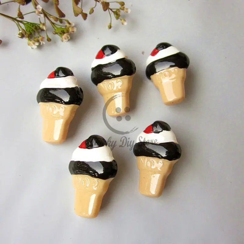 Bionic buttons 24pcs bionic Ice cream buttons for craft cute food shape decorative buttons sewing craft handmade accessories