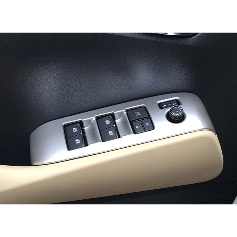 

For Toyota Alphard 2016 2017 2018 ABS Matte Interior LHD Door Window glass Switch Adjust Button cover trim car Accessories 4pcs