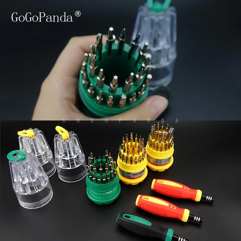 High Quality 31 in 1 Precision Handle Screwdriver Set Mobile Phone Repair Kit Tools 7001 Strong Magnestism CRV 28mm