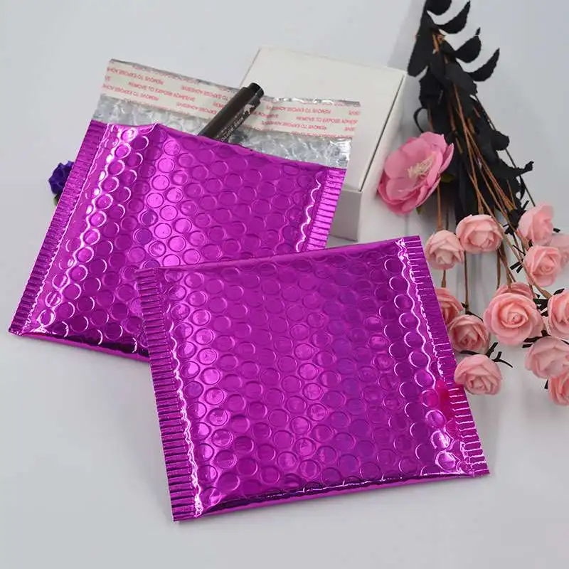 

13*15cm+4cm Pink Mailing Bags Aluminum Bubble Shipping Bag Padded Envelopes Bubble Mailers 200pcs/lot Free shipping
