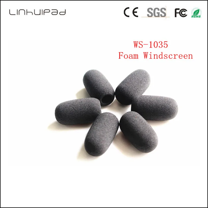Linhuipad WS-035L Lightspeed การบินชุดหูฟังไมโครโฟนกระจก Mic ฝาครอบกระจกสำหรับนักบินการบินชุดหูฟัง 10 แพ็ค