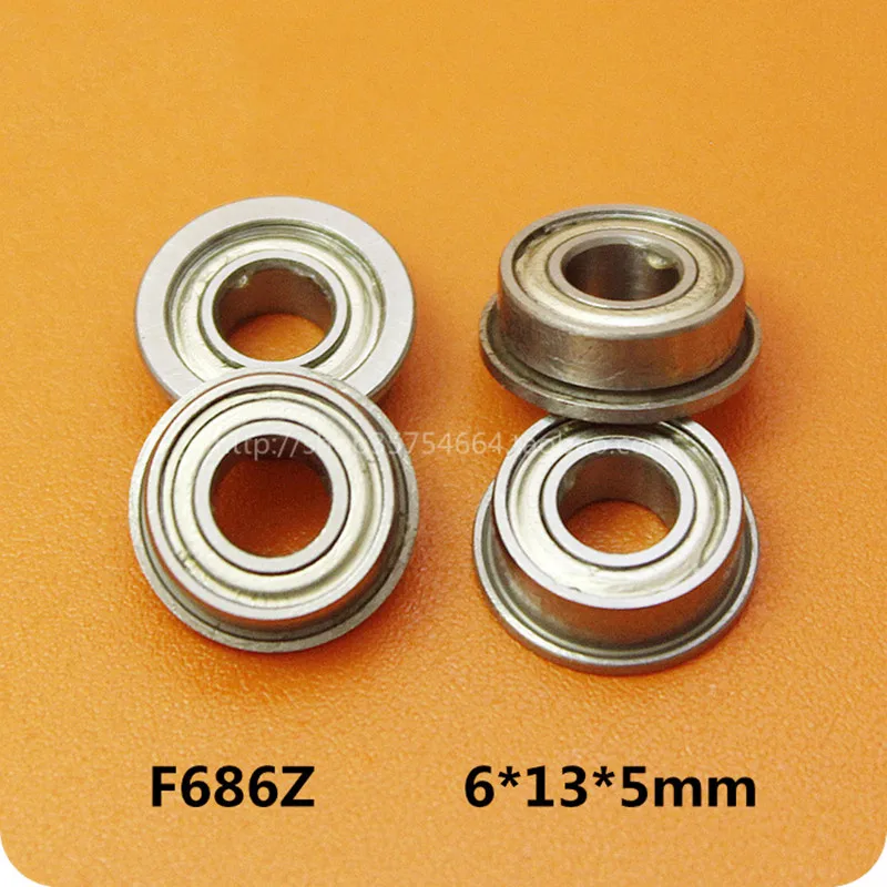 

[SF686ZZ-P2]Free Shipping 10pcs stainless Steel flange bushing ABEC-5 440C ball bearing SF686zz SF686-zz SF686 6*13*5mm