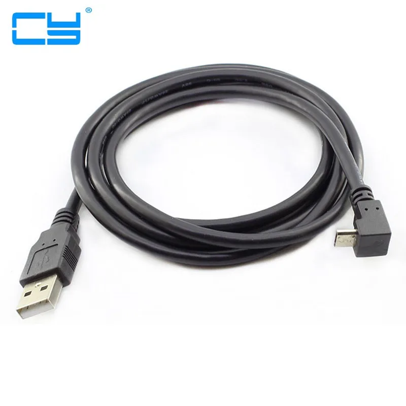 5ft/1.5 m up angular de 90 graus micro usb macho para USB Dados Cabo de Carga para Celular & Tablet