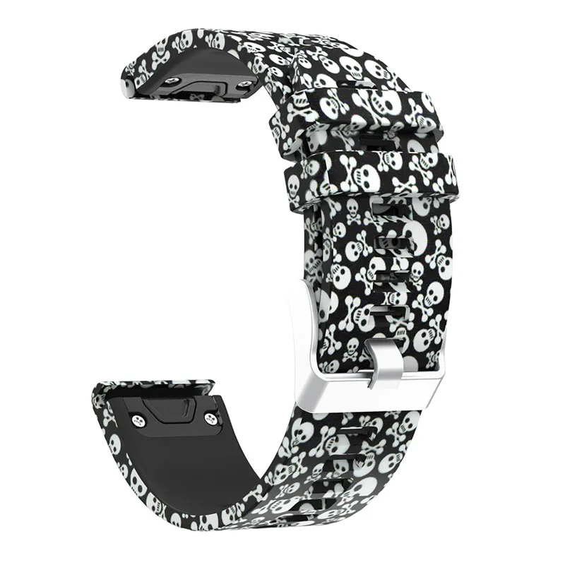 Garmin fenix 5 5 plus 6 6 pro forerunner 935 945用22mmクイックリリースウォッチストラップ,シリコンスポーツプリント時計バンド