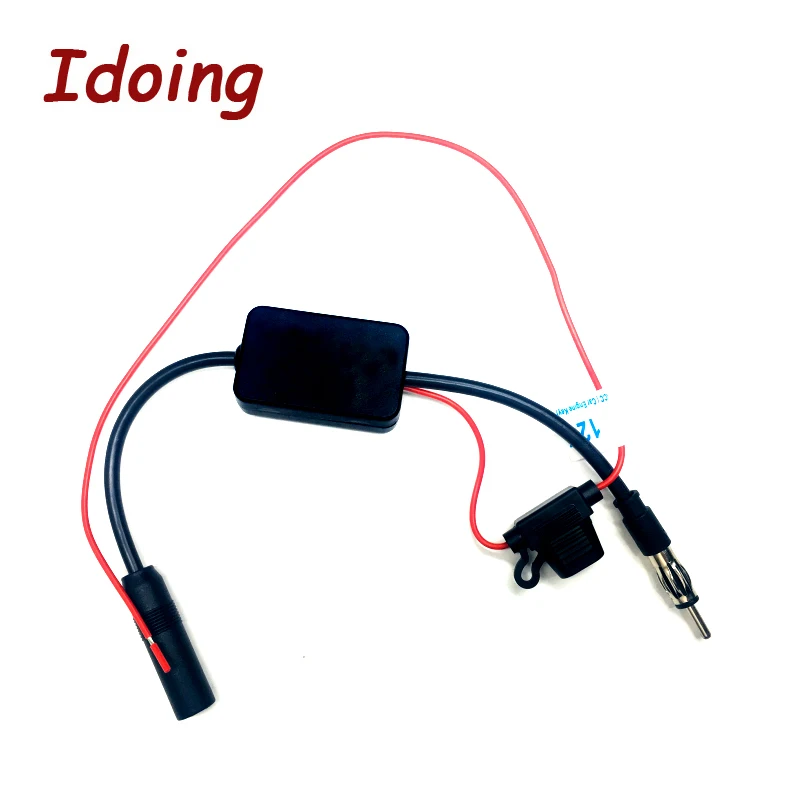 Idoing For Universal 12V Auto Car Radio FM Antenna Signal Amp Amplifier Booster For Marine Car Vehicle Boat 330mm FM Amplifier