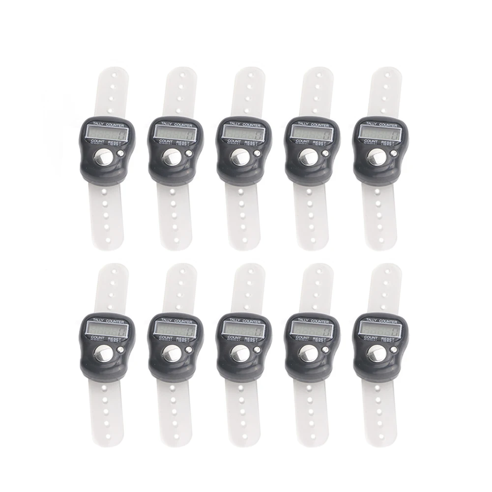 10pcs Mini 5-Digit LCD Electronic Digital Golf Finger Hand Ring Tally Counter Buddha Chanting Counters