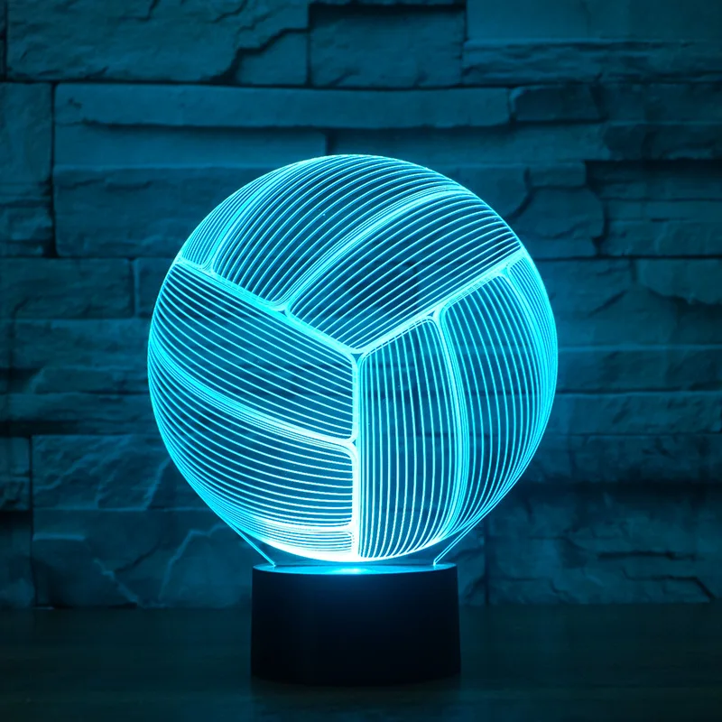 

Sports Volleyball 3d Stereo Night Desk Lamp Amazon Explosion Creative Led Table Lamp Lovely cartoon children's toys Table Lamps