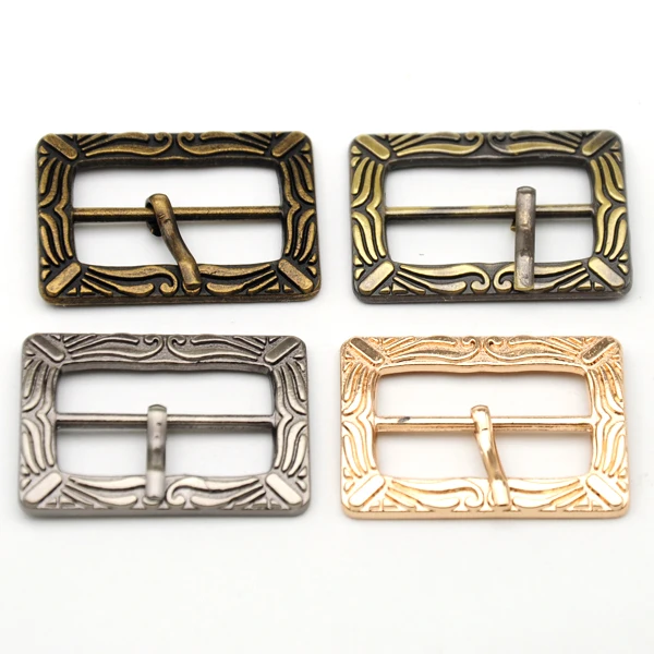 4Pcs Metal Alloy Buckle Clip, Black Nickle, Antique Brass Belt Buckle, 1 \