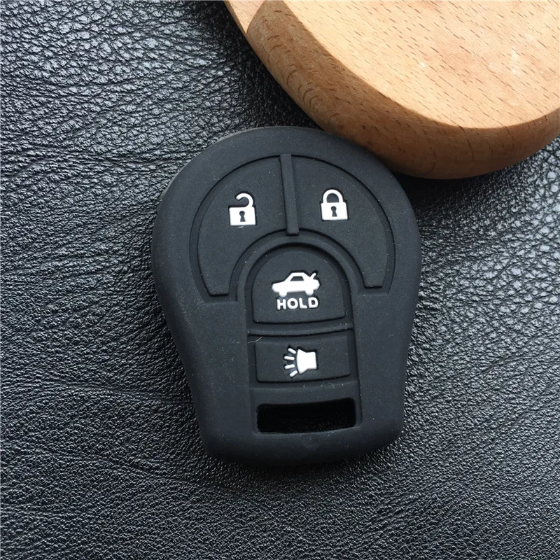 Silicone rubber Car Key Case For Nissan Maxima Altima Sentra Versa  4 Buttons Smart Key Shell Cover