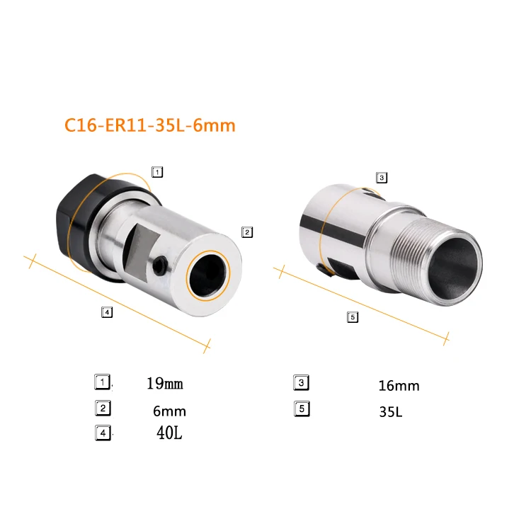 er11 motor shaft Engraving machine tool holder C16 ER11 5mm 6mm 8mm for motor spindle ER nut wrench er11 chuck er11 collet