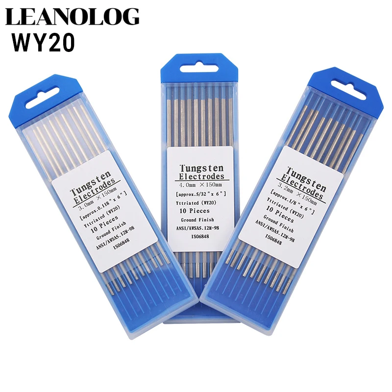 agulha principal do eletrodo do tungstenio haste para a maquina de soldadura do tig cor azul codigo 16 20 24 30 32 40 mm 150 10 pecas 01