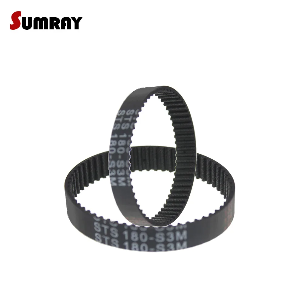 2pcs S3M Timing Belt S3M-123/129/138/144/150/159/162/171/174/177mm Pitch Length 10/15mm Width Synchronous Belt for 3D Printer