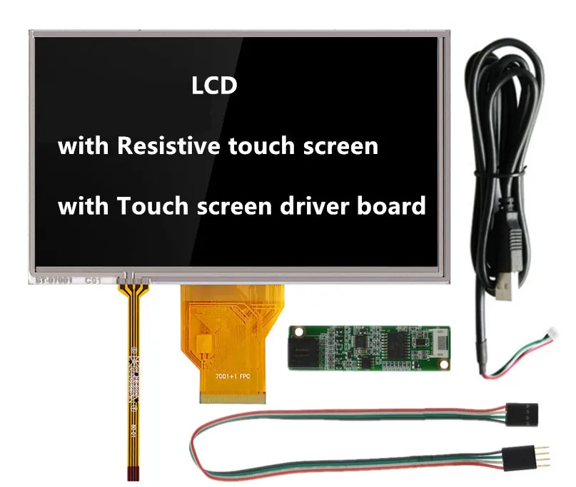 7 inch LCD Screen Touch Screen AT070TN90 V.1 AT070TN90 V.X 20000938-00 Resistance Capacitive Digitizer With Driver Board