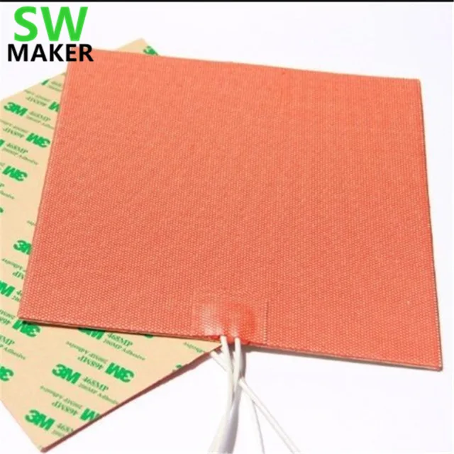 1pcs 330x330mm 120V / 220V 750W Flexible Silicone Heater Pad  Heated Bed Build Plate for Tronxy X5S 3D Printer HeatBed Upgrade