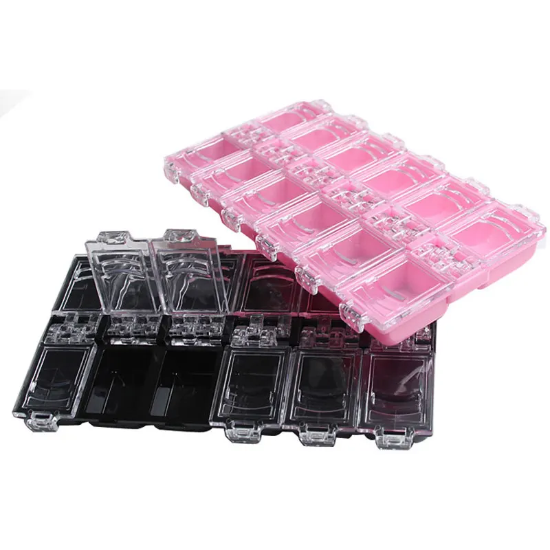 4 Colors Nail Storage Case Organizer Clear Plastic Empty Box Nail Art Rhinestones Gems Jewelry Beads Container
