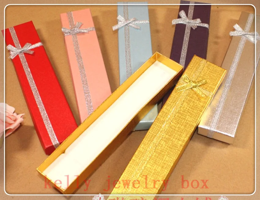 

Wholesale High Quality Jewelry Box 48pcs/lot Mixed Color Cardboard Bracelet Necklace Gift Boxes For Jewelry Packaging Display