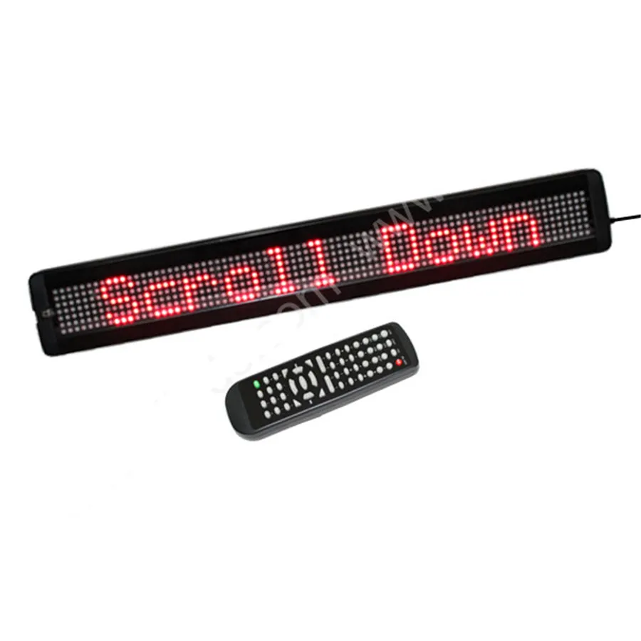 26 X 4 Inches Red Remote Led Sign Scrolling Message Board for Your Business , Fast Program By Remote Controller