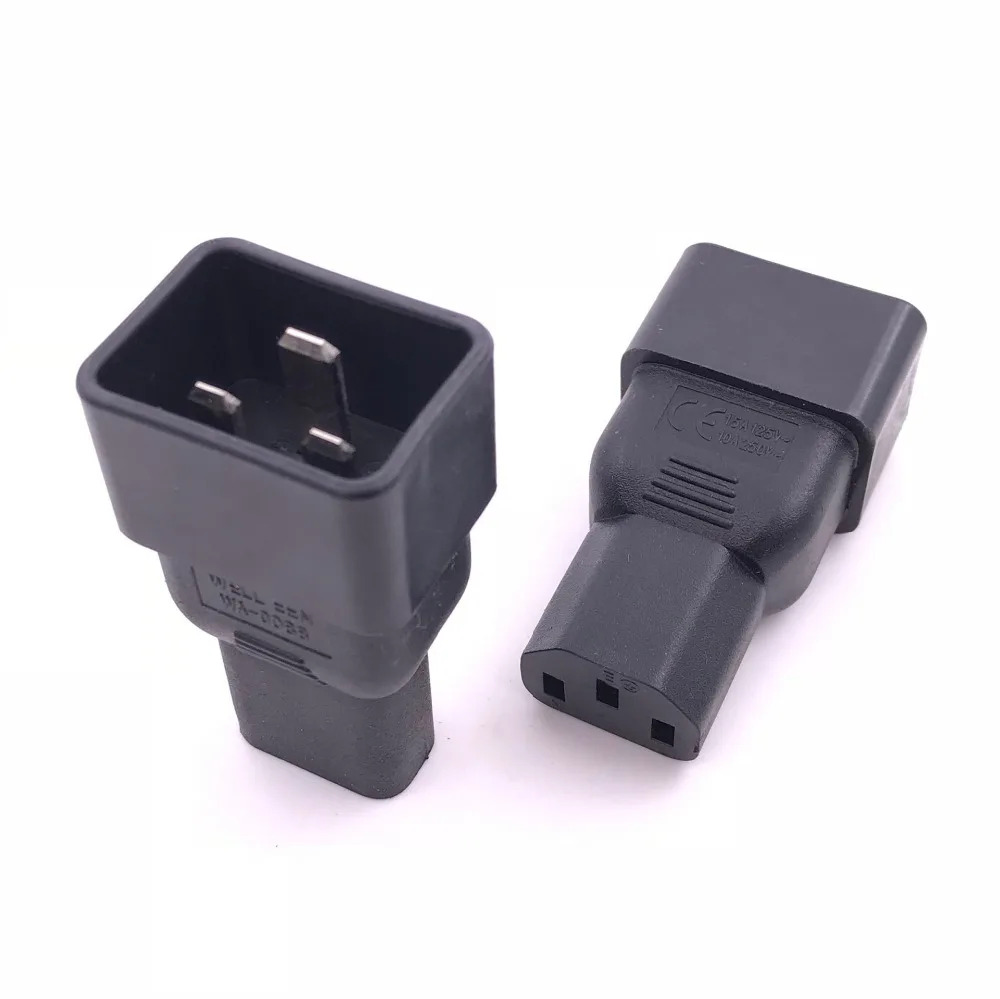Угловой адаптер IEC 320 C13-C20, переходник IEC320 C20 в C13, адаптер переменного тока, переходник IEC, переходник, адаптер питания переменного тока