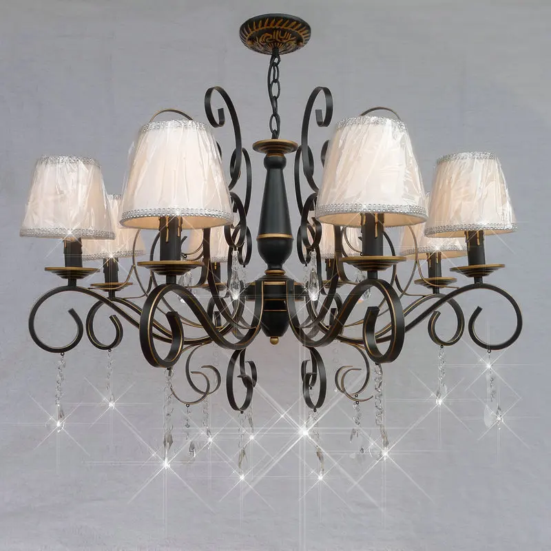 

Multiple Chandelier K9 Crystal hanging pendant lamp restaurant bedroom lamps and lanterns retro lighting candle light ZX177