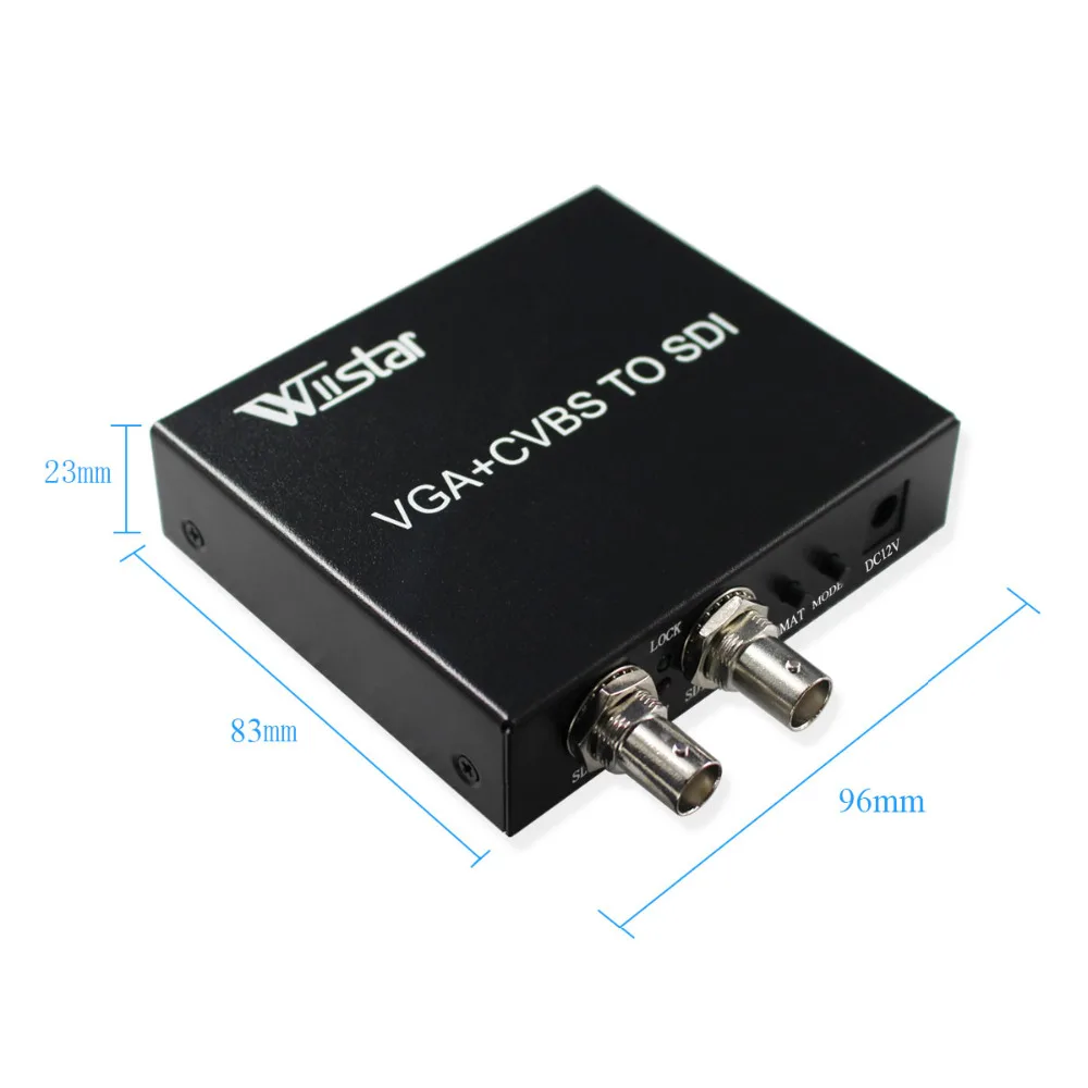 Wiistar-Adaptador convertidor CVBS AV VGA a SDI, compatible con SD/HD-SDI/3G-SDI, VGA a 2 puertos SDI para Monitor de TV, envío gratis