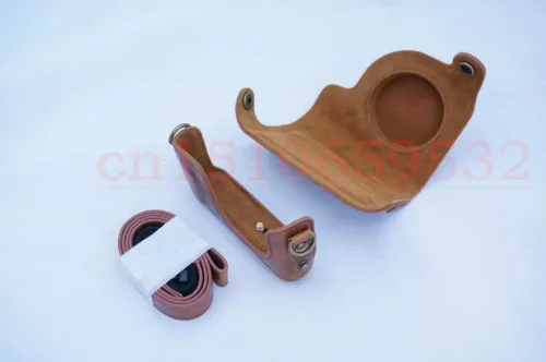 キヤノンs100s110 s120用ショルダーストラップ付きpuレザーカメラケースバッグ