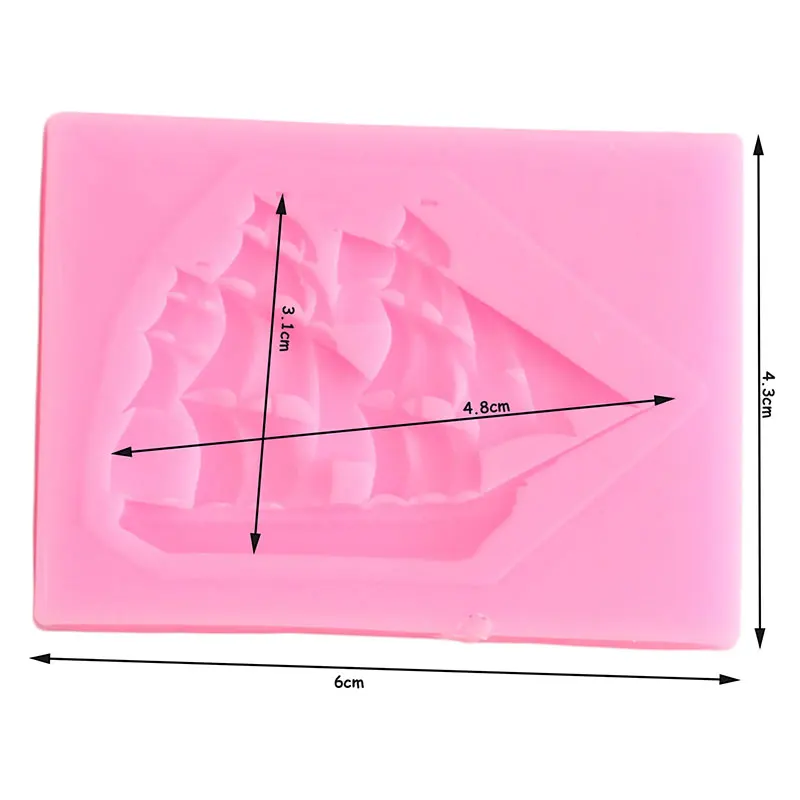 3D Sailboat Silicone Mold Baby Birthday Cake Decorating Tools Cupcake Cookie Baking Molds Candy Clay Chocolate Gumpaste Moulds