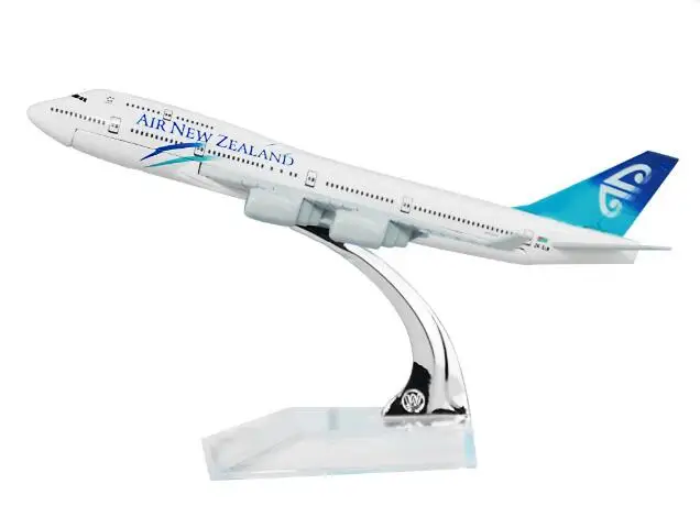 Airplane New Zealand B747-400 Airlines passenger plane alloy model 16cm/6.3inch Birthday gift plane models toys