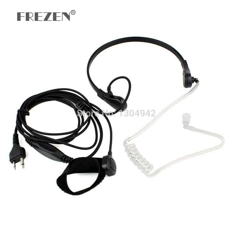 

Throat Mic Microphone Covert Acoustic Tube Bodyguard FBI Earpiece Headset Finger PTT For ICOM IC-F3 V80 Maxon Yaesu Vertex Radio