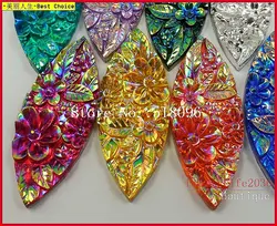 SUPER Surprise,Luxury Flower 19x48mm Mixed Colors Rhinestones Sew On Gems Stones and Crystals Strass Crystal Wedding Decoration