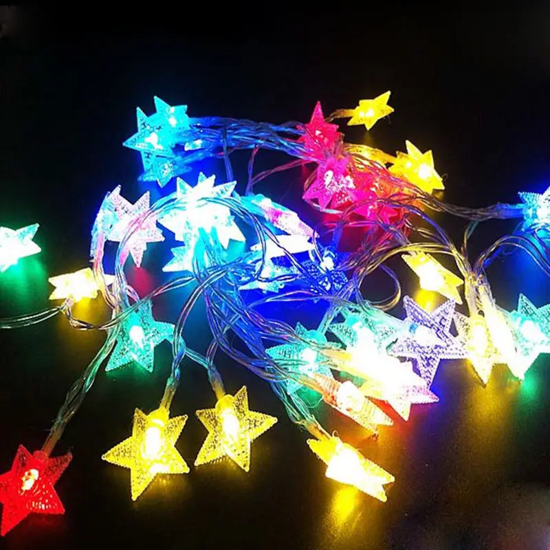 Waterproof LED Fairy Lights String, Christmas Tree Star, Romantic Lights,  Home, Garden, Patio Decor, 110V, 220V, 33FT, 10m, 10