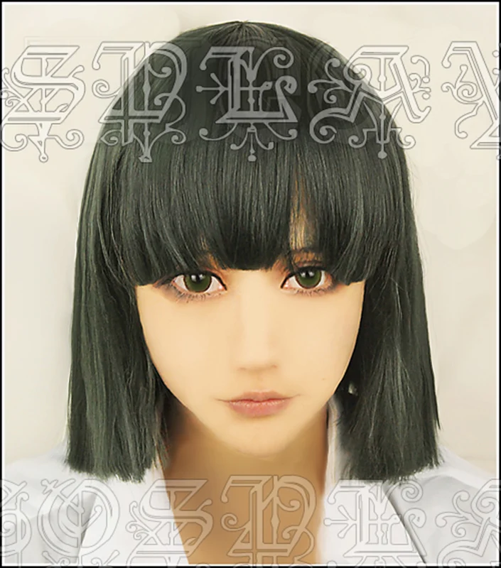 Anime Haku Nigihayami Kohakunushi 35cm Short Green Mixed Cosplay Heat Resistant Synthetic Hair Wigs + Wig Cap