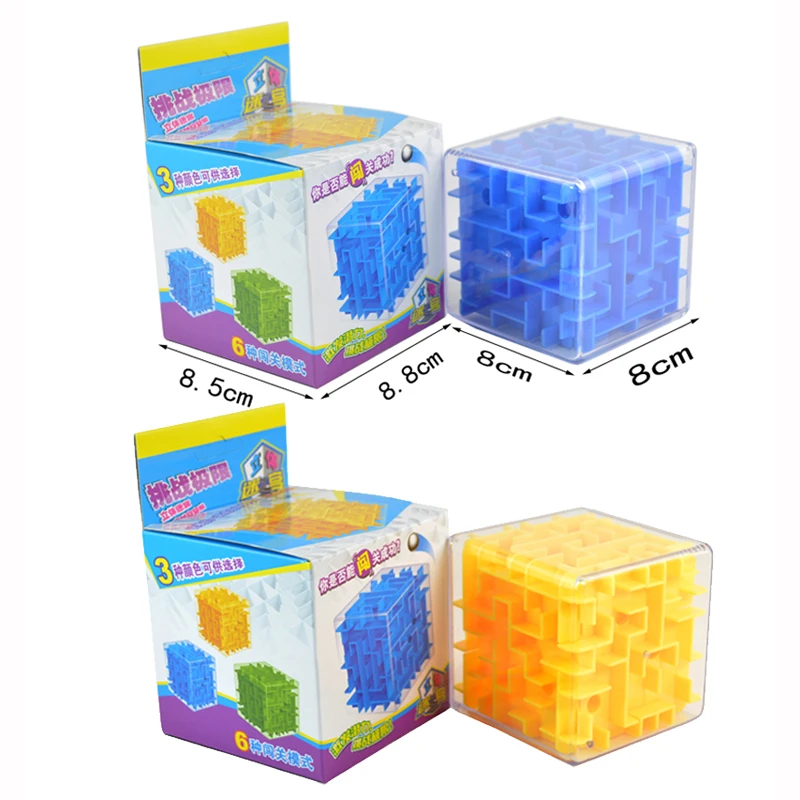 Labirinto labirinto cubo brinquedo de mão labirinto estéreo bola de rolamento brinquedos desafiadores crianças brinquedo de quebra-cabeça rotativo