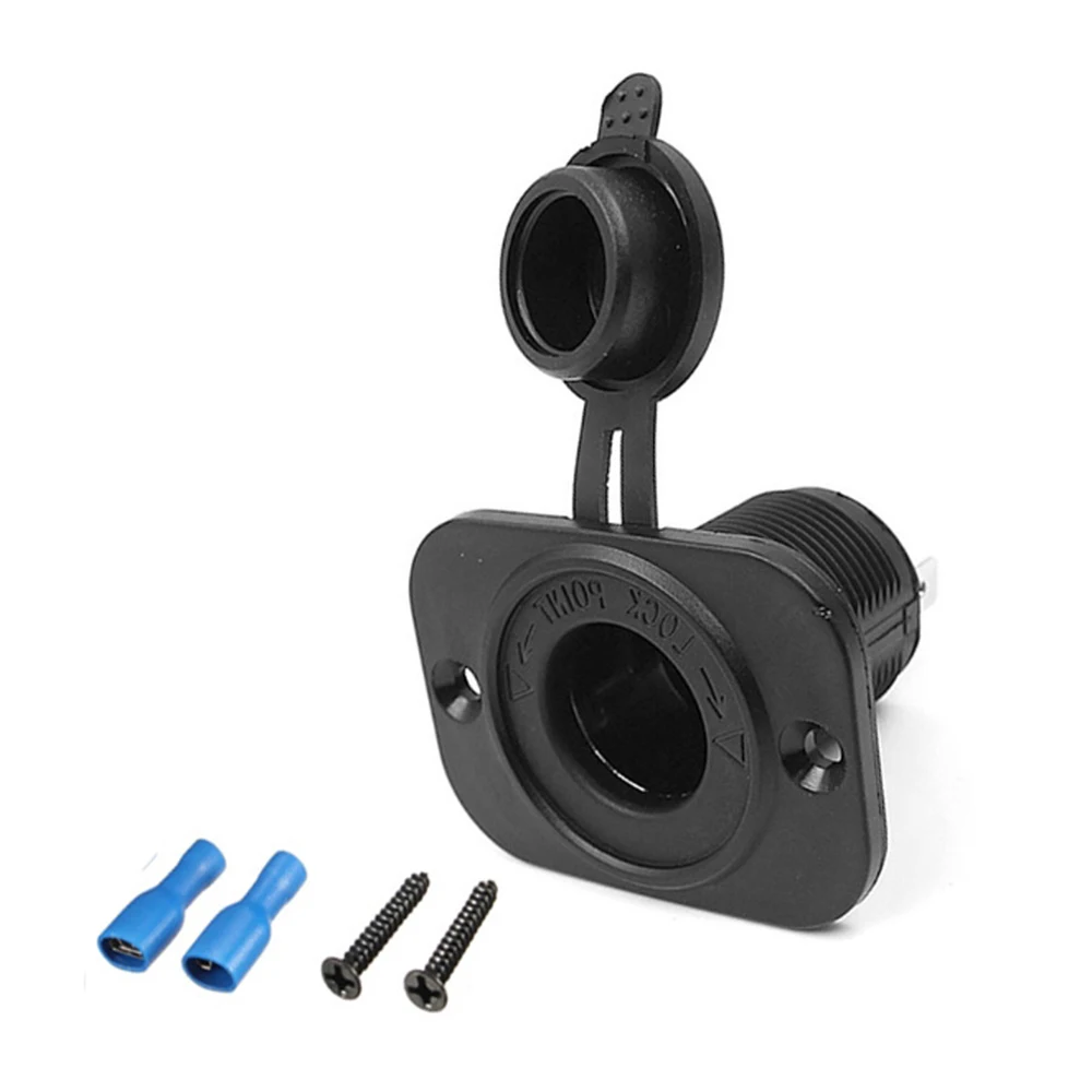 

Motorcycle Cigarette Lighter Socket With Mounting Panel Car Waterproof Cigarette Lighter Socket For Car Motorcycle Charge