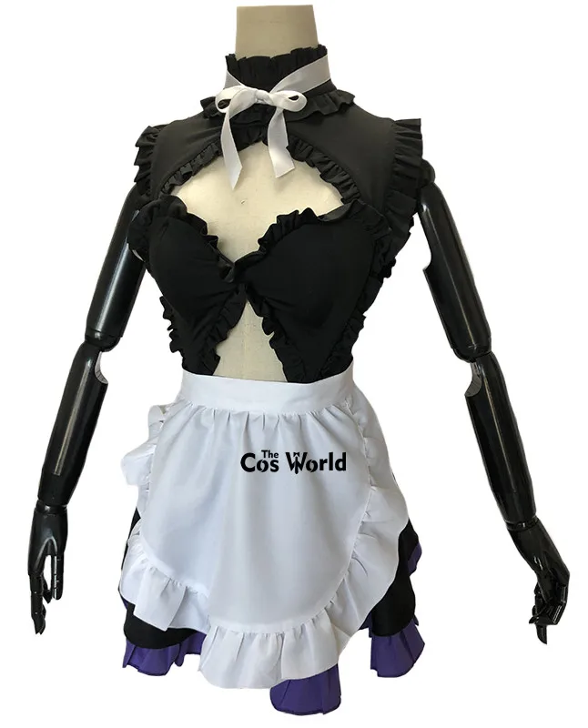 Fate Grand Order Mash Kyrielight Sexy Tube Tops Maid Apron Dress Uniform Outfit Anime Cosplay Costumes