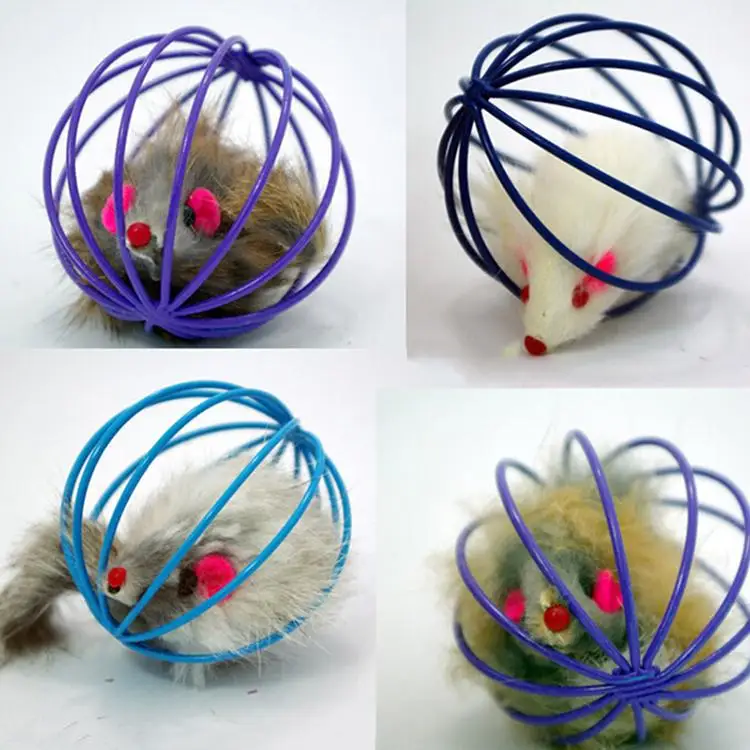 Cat Toy Winding Mechanism Mouse Toy Plush Rat mechanical Motion Rats Random Color Cat Toy For Cat Dog Pet Trick Playing