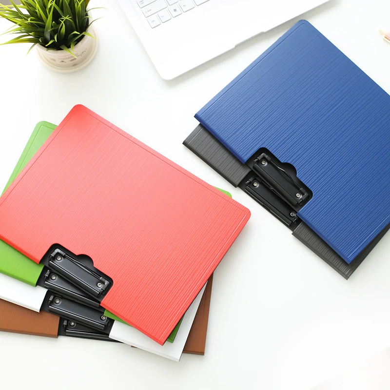 1 pcs New creative colorful hard cover folder stationery folder A4 folder students contract clip folder school office supplies