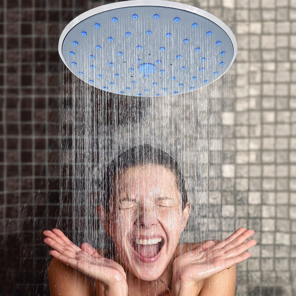 15.8cm Round Roof Rainfall Top Shower Head ABS Gray Head Shower Rain Shower Cabin Sprayer Bathroom 1/2