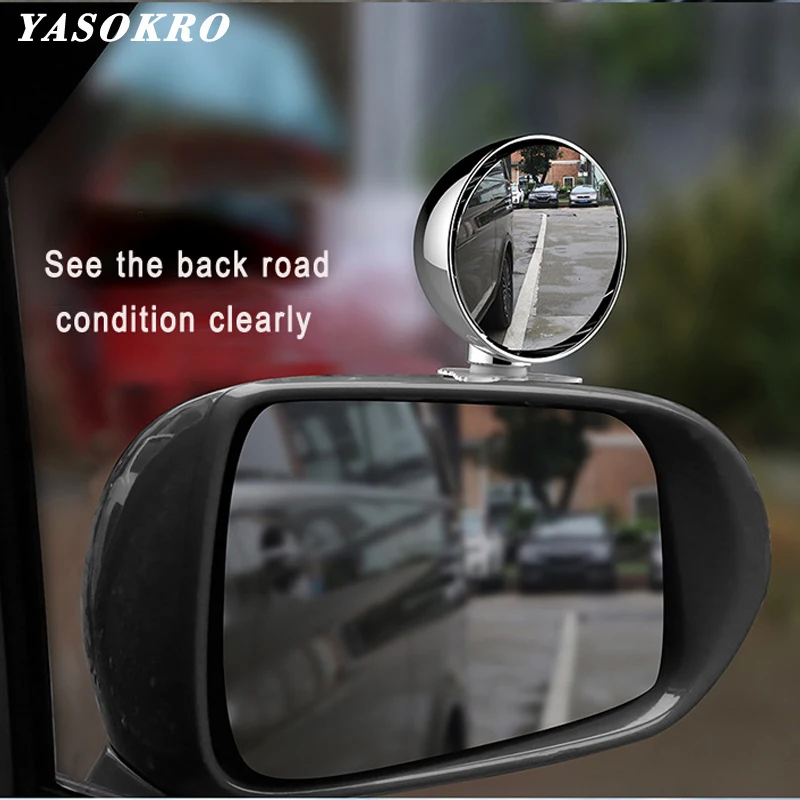 

YASOKRO Car Blind Spot Mirror Wide Angle Mirror 360 Adjustable Convex Rear View Mirror Car Back Seat Baby Monitor Mirror