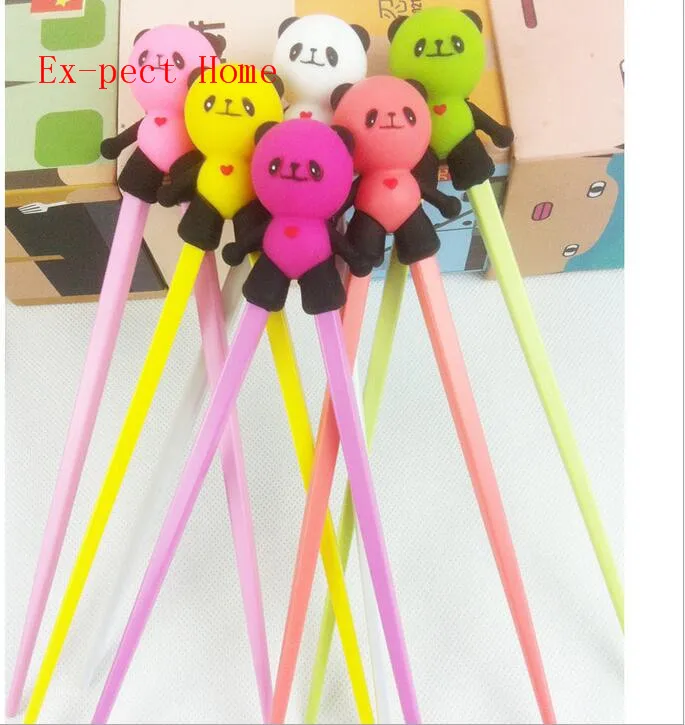 

wholesale 500 Pair Cute Panda Silicone Chopstick Chinese Chopstick Children Training Chopstick Length 18CM free shipping