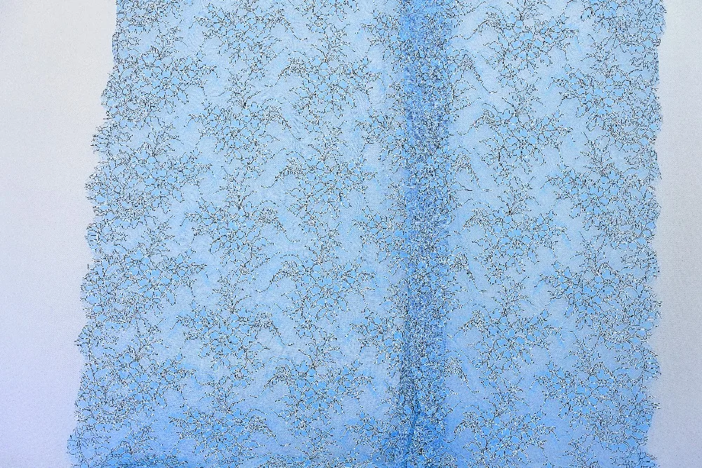 LASUI Top 1.5m*3m=1piece blue eyelash lace fabric soft for women dress fabrics DIY accessoriesQ013#